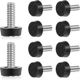 Hotop-jgb85 Hotop 1/4-20 Unc Thread Adjustable Furniture Levelers Screw In Black