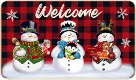Lsbh-b03 Hufand Christmas Door Mat Welcome Doormat 1ft5 Inch X 2ft5 Rectangular Xmas-snowman 01
