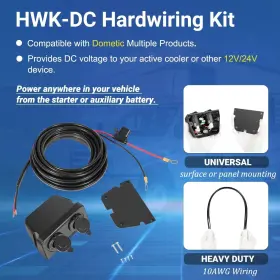 Hwk-dc Hardwiring Kit W/20ft 10awg Cable 713814305567 For Dometic With Rv/vehicle Power Supply