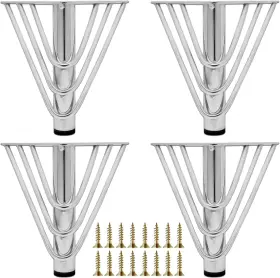 H238 Hyever 6 Inch Gold Furniture Legs Heavy Duty Metal Feet Set White H238 Hyever 6 Inch Gold Furniture Legs Heavy Duty Metal Feet Set White