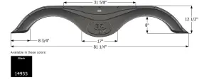 14955 Icon Prime Time Rv Tandem Fender Skirt F 14955 Icon Prime Time Rv Tandem Fender Skirt F