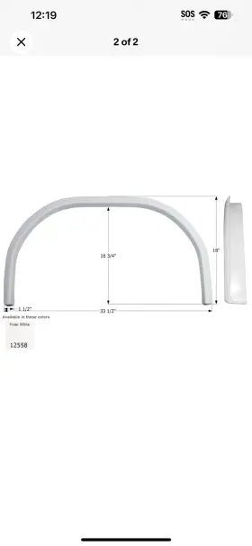 Fs2558 Icon 628423125584 Fender Skirt 12558 Jayco Polar White