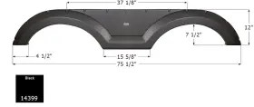 Icon 628423143991 14399 Tandem Axle Fender Skirts Rv