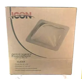 Sl1414c Icon Rv Skylight Square 18 Inch X Flange Durable Polycarbonate Clear
