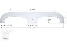 Fs1727 Icon Technologies Limited Rv 01727 Replacement Tandem Axle Fender Skirt For Keystone Rvs - White