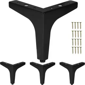 Ilyapa 840013422365 Triangular Metal Furniture Feet - Set Of 4 Black Mid 5 Inches Ilyapa 840013422365 Triangular Metal Furniture Feet - Set Of 4 Black Mid 5 Inches