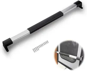 Ab-us-ebabusmbs2-2138855 Inborntrait Rv Screen Door Cross Bar Handle Universal 1 Piece Silver And Black Ab-us-ebabusmbs2-2138855 Inborntrait Rv Screen Door Cross Bar Handle Universal 1 Piece Silver And Black