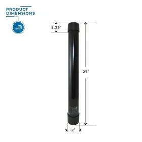 81tl27-bh-sr Itc Surfit Replacement Table Leg 27 Inch Black