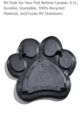 124905 Jack Tracks Rv Stabilizer Dog Paw Set