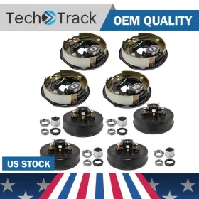 22001-21003 Jadode 2 Trailer 5 On 4.5 Inch B.c. Hub Drum Kits With 10 X2-1/4 Electric Brakes 3500 Lbs