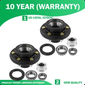 15123 Jadode 25580 Two Trailer Hubs Convert Mobile Home With Bearings 6000# 6 Lug 6x5.5 Idler Axle
