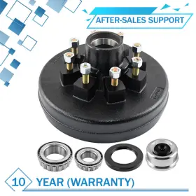 Rbt-8x65d Jadode 1pk New 12 Inch X2 Trailer Brake Hub Drum Kit 8 On 6.5 For 7000 Lbs Axle Rbt-8x65d Jadode 1pk New 12 Inch X2 Trailer Brake Hub Drum Kit 8 On 6.5 For 7000 Lbs Axle