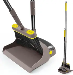 Bd-10 Jehonn Broom With Dustpan Combo Set Lightweight 54ftft Long Handle Yellow Bd-10 Jehonn Broom With Dustpan Combo Set Lightweight 54ftft Long Handle Yellow