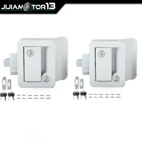J-02etd0002awt Jijiamotor13 2pcs White Rv Paddle Entry Door Lock Latch Handle Knob Deadbolt Camper Trailer J-02etd0002awt Jijiamotor13 2pcs White Rv Paddle Entry Door Lock Latch Handle Knob Deadbolt Camper Trailer