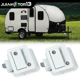 J-02etd0002awt2 Jijiamotor13 2pcs New Rv Paddle Entry Door Lock Latch Handle Knob Deadbolt Camper Trailer