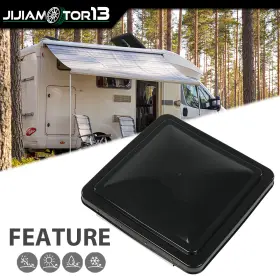 J-02trc0001dbk1 Jijiamotor13 Fit For Ventline Elixir Black 14 Inch X14 Roof Vent Cover Camper Rv Trailer