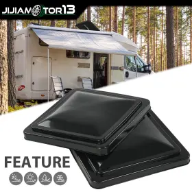 J-02trc0001dbk2 Jijiamotor13 For Camper Rv Trailer Ventline New Black 14 Inch X Replacement Roof Vent Cover