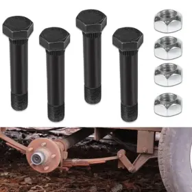 Fl-23030-054 Johntruck 4-pack 9/16 Inch X 3 Trailer Leaf Spring Shackle Bolts Lock Nuts New Fl-23030-054 Johntruck 4-pack 9/16 Inch X 3 Trailer Leaf Spring Shackle Bolts Lock Nuts New