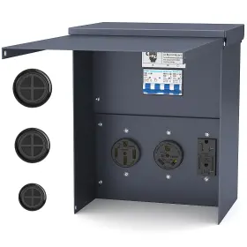 Pop-3 Joinfworld Temporary Power Outlet Panel Weatherproof Thicker Prewired Rv Electrical Pan