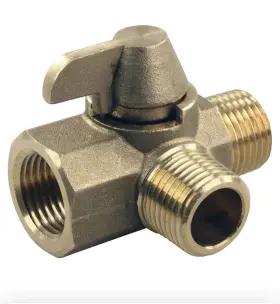 62245 Jr Products 3-way Winterizing Brass Diverter Valve