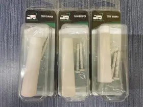 Jr Products 756815107051 Lot Of 3 X Universal Door Bumper White 10705 Jr Products 756815107051 Lot Of 3 X Universal Door Bumper White 10705