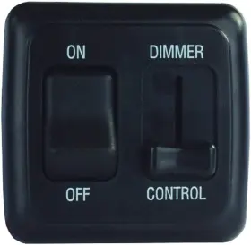 Jr Products 756815122757 12275 Black Dimmer On/off Switch With Bezel