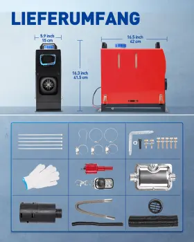 123177 Kac Diesel Air Heater All-in-one 12v 5kw Lcd Remote Control For Car Rv Boat Truck Us #3