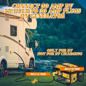 Wae-kanayu-2095 Kanayu 30 Amp To 50 Rv Generator Adapter Compatible With Nema Yellow #3 Wae-kanayu-2095 Kanayu 30 Amp To 50 Rv Generator Adapter Compatible With Nema Yellow #3