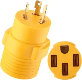 Wae-kanayu-2095 Kanayu 30 Amp To 50 Rv Generator Adapter Compatible With Nema Yellow Wae-kanayu-2095 Kanayu 30 Amp To 50 Rv Generator Adapter Compatible With Nema Yellow