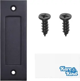 Kare & Kind 765951754401 And Sliding Barn Door Handle 6-inch Black - Easy To Install