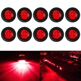 Car-029r-10 Keing 10 Pack 3/4 Inch Red Led Side Marker Lights For Truck Trailer Rv Bus Clearance