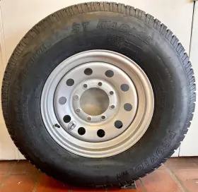 Ke82ev Kenda St235/80r16 Trailer Tire 16 Inch Silver Mod Wheel 8 Lug Load Range E Radial Ke82ev Kenda St235/80r16 Trailer Tire 16 Inch Silver Mod Wheel 8 Lug Load Range E Radial