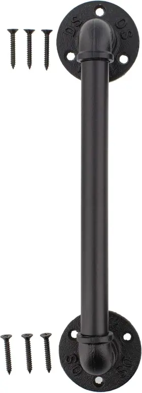 Rural365 Keyron 840145803032 Pdtxcls Mavvel Pipe Barn Door Handle 12in 1pk - Industrial Black