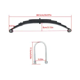 Kte5583603 Kinte Tech 5 Leave Trailer Double Eye Spring/u-bolt Kit 6000lbs Single Axle Kte5583603 Kinte Tech 5 Leave Trailer Double Eye Spring/u-bolt Kit 6000lbs Single Axle