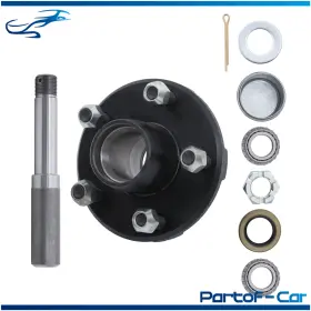 Kte6896307 Kinte Tech Bt8 Spindle With Trailer Bearing 5 On 4.5ft Hub Kit Ft Round