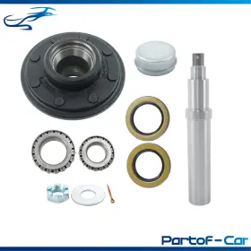 Kte6939078 Kinte Tech W/ Bearing Kit #42 Spindle 8 On 6.5ft Wheel Hub And Circular For 7000lbs Axle