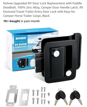 Hy1206-us Kohree Black Rv Paddle Entry Door Lock Latch Handle Deadbolt New Camper Cargo Trailer Hy1206-us Kohree Black Rv Paddle Entry Door Lock Latch Handle Deadbolt New Camper Cargo Trailer