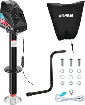 Kr1213-ko-us-fba Kohree New Electric Trailer Jack 6 000lbs For Travel 12v Dc And Wiring