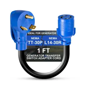 L14-30r Ktoebyco Ly-08 Nema Tt-30p To Adapter Cord 30 Amp 3