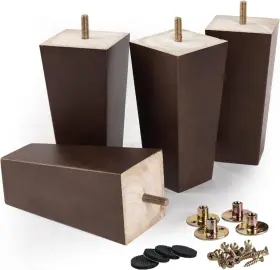 1207112-01-20 La Vane 1207112-01-20/k99 8 Inch Wooden Furniture Legs Set Of 4 Solid Wood / 20cm Walnut 1207112-01-20 La Vane 1207112-01-20/k99 8 Inch Wooden Furniture Legs Set Of 4 Solid Wood / 20cm Walnut