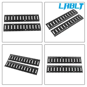 Om285543oc Lablt E Track Tie Down Rail Kit 2ft 2 Pack Black For Garages Vans Trailers Coat