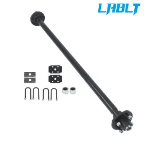 Om352260oc Lablt 2000lbs Boat Trailer Rv Utility Axle 4 Lug-4 Inch Idler 58 Hub Face With U Bolt Kit