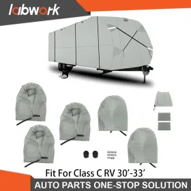 Law162996 Labwork Rv Trailer Cover 30ft-33ft 4-ply Waterproof Camper Travel