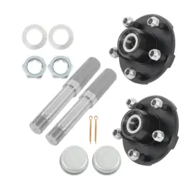 Law260268 Labwork 5 On 4.5 Inch Trailer Hub Kit With Bearing 1 Round Bt8 Spindle
