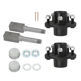 Law260274 Labwork Pre-greased Pair Of 5-bolt On 4-1/2 Inch Hub Assembly