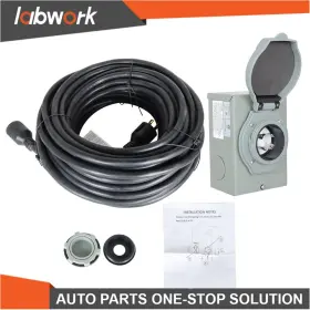 Tl27602q Labwork 30amp 100ft Generator Extension And Inlet Box Cable Combo L14-30 4prong