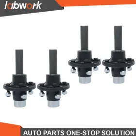 Tl35131q Labwork 4pack Trailer Axle Kit With 4 On Inch Bolt Idler 1 Hub Round Bt8 Spindle