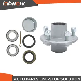 Tl43408q Labwork Boat Trailer Galvanized Idler Hub 5 Lug 1/16 Inch Bearings 2000lbs Kit