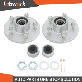 Tl43459q Labwork 2 Sets Pre-assembled 5 On 4.5ft Galvanized Trailer Hub Kit For 3500 Lbs