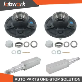 Tl43498q Labwork 5 On 4.5ft Trailer Hub Kit And 11ft Square #84 Spindle With Bearing